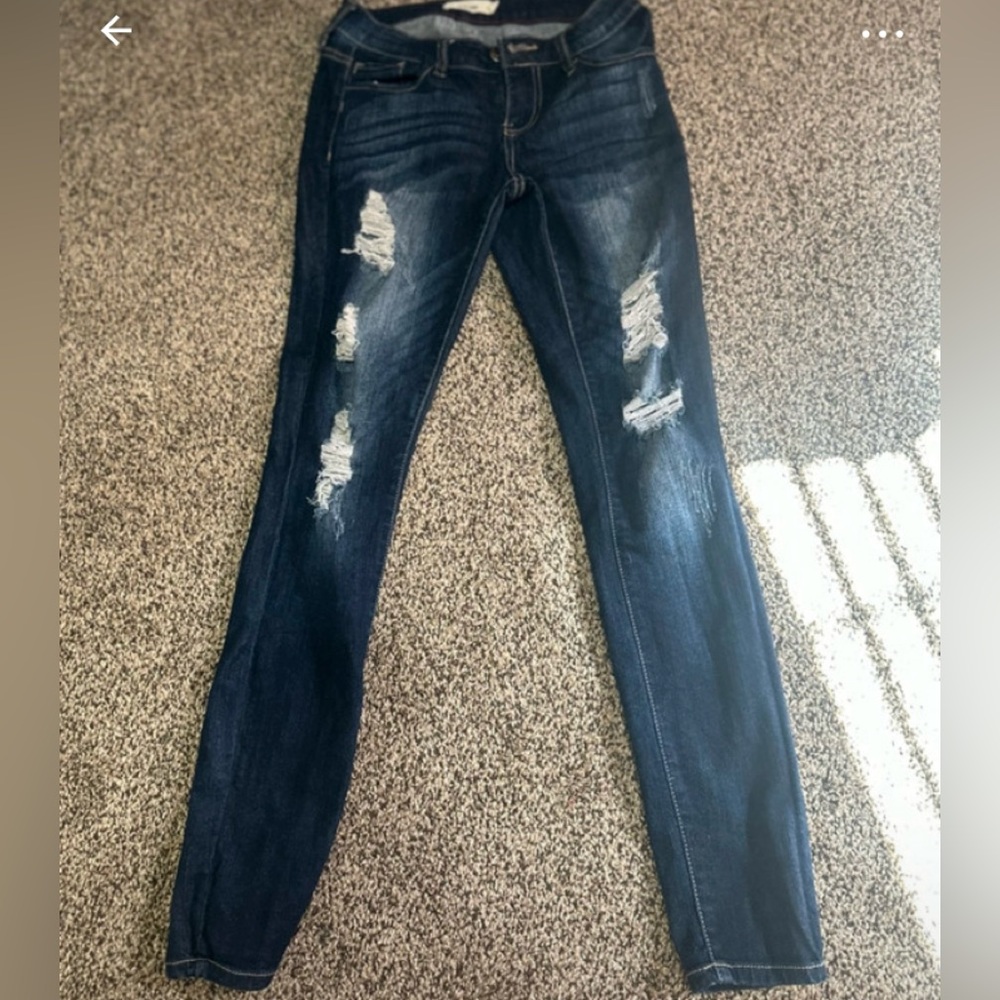 Cellos Women's Distressed Blue Jeans